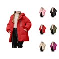thumbnail image 1 of Girls Winter Jacket Winter Jacket Girls' Winter Down Coat Long Jacket Windproof Warm Outdoor Casual Hooded Fashion Leisure Children's Clothing, 1 of 6