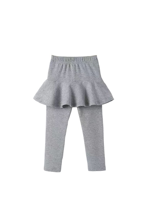 Girls Winter Legging with Skirts Pants Stretchy Cotton Pantskirt Lined Leggings School Uniform Pants Winter Warm Pants for Boys Girls 7-8 Years