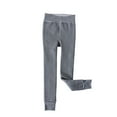thumbnail image 1 of Girls Winter Leggings Fleece Lined Toddler Kids Basic Full Length Pants Gray 3-5 Years, 1 of 7
