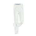 thumbnail image 1 of Girls Winter Leggings Fleece Lined Toddler Kids Basic Full Length Pants White 9-11 Years, 1 of 7