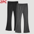 thumbnail image 1 of Girls Winter Leggings New 2 Pack Girls Flare Leggings High Waist Lightweight Pants Kids Cotton Casual Clothes for Teen Girl Bronze 13 Years, 1 of 3