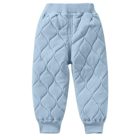 Girls Winter Quilted Cotton Pants Warm Unisex Casual Loose Sweatpants Toddler Boys Full Length Jogger Pants Size 11T