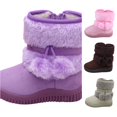 thumbnail image 1 of Girls Winter Snow Boots with Zip Non Warm Lined Shoes for Kids, 1 of 4