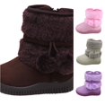 thumbnail image 1 of Girls Winter Snow Boots with Zip Non Warm Lined Shoes for Kids, 1 of 4