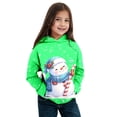 thumbnail image 1 of Girls Winter Snowman Hoodie Warm Long Sleeve Pullover Christmas Theme Cozy Kids Sweatshirt For Holiday Outfits, 1 of 4