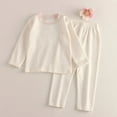 thumbnail image 1 of Girls Winter Thermal Pajama Set Long Sleeve Cozy Loungewear Soft Casual Home Outfit Comfortable Kids Sleepwear Sleepwear Long/Short Sleeve Jammies for Kids Button-Down Nightwear Loungewear, 1 of 8