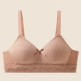 thumbnail image 1 of Girls Wirefree Bras New Young Solid Color Soft Comfortable Breathable Children Thin Style Student Bra Underwear Style B-23 Brown 15 Years, 1 of 9