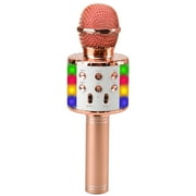 Girls Wireless Bluetooth Microphone Toy for 6-11 Year Old, Karaoke Microphone Machine Toys for 5-9 Year Old Teen Child Birthday Gifts for Girl Kids Age 4-12 Party Toy Rose Gold MIC