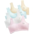 thumbnail image 1 of Girls Wireless Bras Comfortable Cotton Little Girls Training Bras 4 Pack, 1 of 7