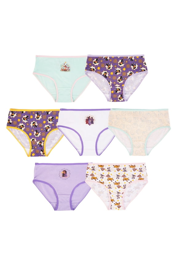 Girls Wish 7 Pack Character Underwear, Size 4-8