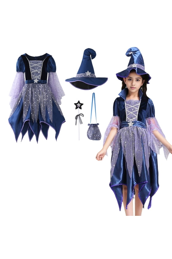 Girls Witch Tutu Dress Halloween Custome Girls 6-7 Years Halloween Dress Up