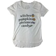 LOL VINTAGE Girls Witches Pumpkins Costumes Candy Glitter Halloween T-Shirt