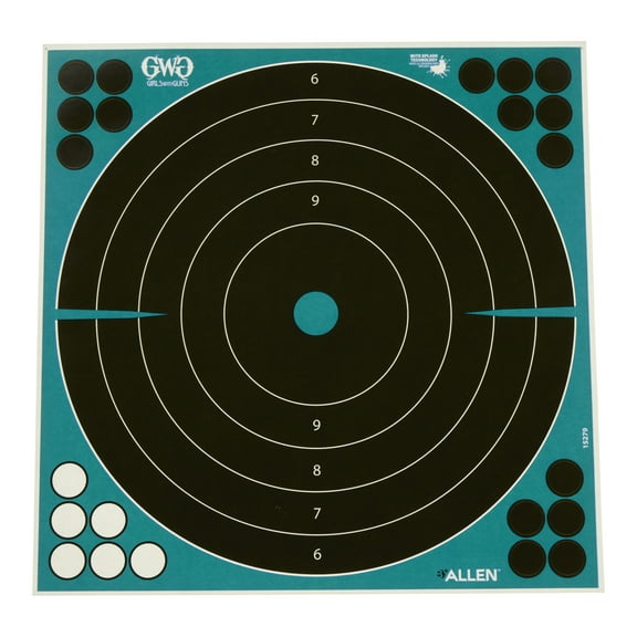 Girls With Guns Splash Adhesive 12 In. Bullseye Target By Allen, 5 Targets Per Pack
