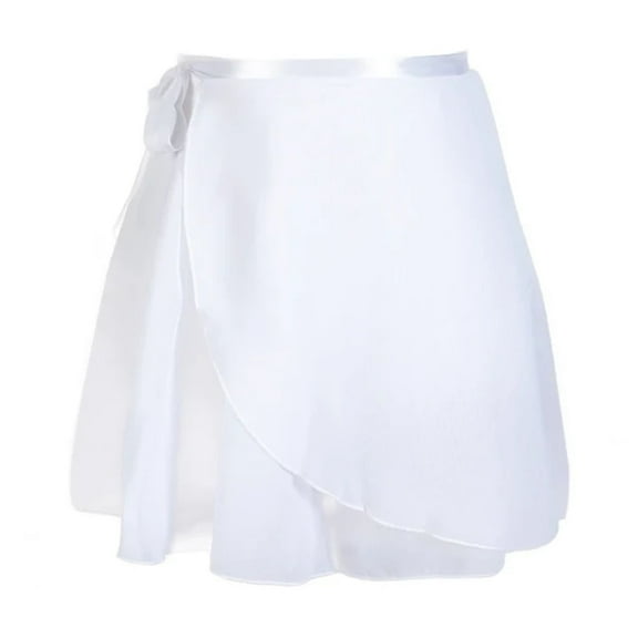 Girls Women Ballet Wrap Skirt Women's Ballet Wrap Skirt Chiffon Dance Wrap Skirt with Adjustable Waist Tie