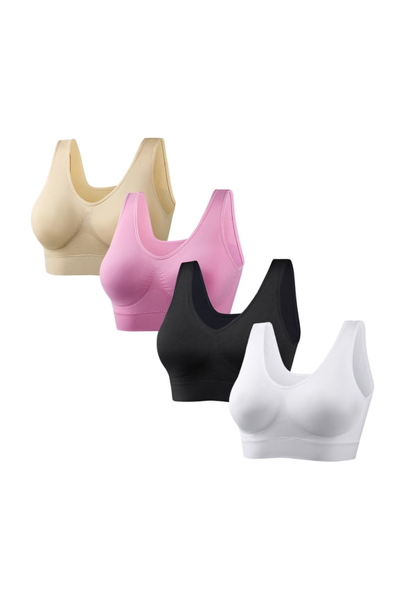 Girls Women Sports Bras Developed Training Molded Microfiber No Wire Bras for Small BreastsAdjustable ABC-Cup