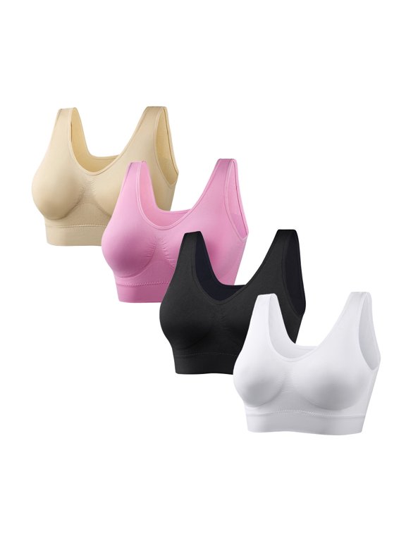 Girls Women' Training Bras Cotton Developed Molded Microfiber No Wire Girls Women Bras Adjustable ABC-Cup