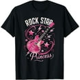 thumbnail image 1 of Girls Women's Teen Rock Star Princess Guitar Stars T-Shirt, 1 of 3