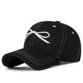 thumbnail image 1 of Girls Womens Baseball Cap Adjustable Sun Hat For Casual Running Light Workouts Play Black One Size, 1 of 2
