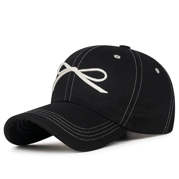 Girls Womens Baseball Cap Adjustable Sun Hat For Casual Running Light Workouts Play Black One Size