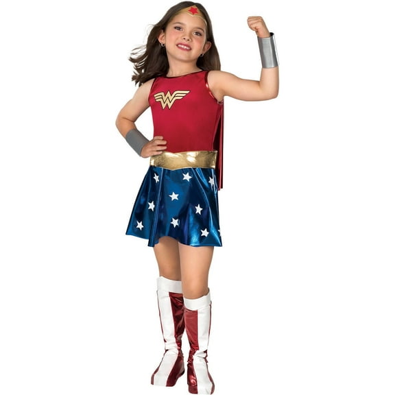 DC Super Heroes Wonder Woman Costume for Kids by Rubies, Girls Large