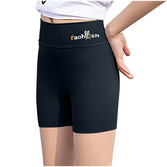 Girls Workout Shorts Leggings High Waist Athletic Summer Shorts Stretch Tummy-Control Under Dress Shorts 6T