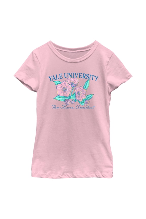 Girls Yale University Floral School Logo T Shirt