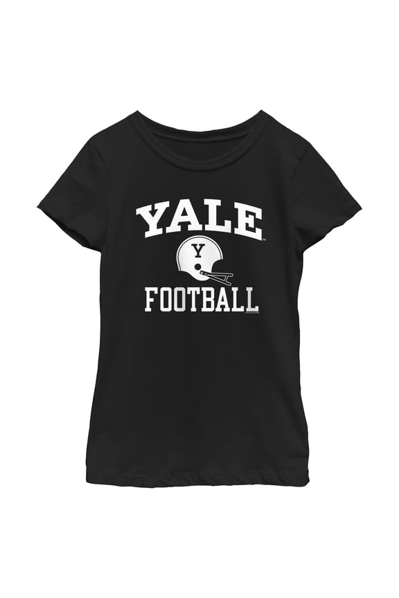 Girls Yale University Football Helmet Logo T Shirt