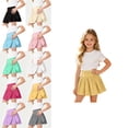 thumbnail image 1 of Girls Yellow Tennis Skirts with Lining Shorts A-Line Uniform Skorts Quick Dry Kids Tennis Skirt, 1 of 6