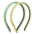 thumbnail image 1 of Girls Yellow and Green Two Pack Resin Chain Link Thin Headbands, 1 of 4