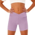 thumbnail image 1 of Girls Yoga Shorts, High Waist Workout Shorts for Toddler Girls, Tight Fit Sports Hot Pants and Athletic Wear, Gym Activewear for Kids, Age 4-14 Years Purple 130, 1 of 6