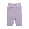 thumbnail image 1 of Girls Yoga Shorts High Waisted Athletic Shorts Nylon Skinny Ribbed Workout Running Gym Biker Short Pants, Purple, 3 Years, 1 of 5
