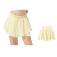 thumbnail image 1 of Girls Yoga Sports Yellow Skirt Loose and Breathable Tennis Running Skirt Light Athletic Flowy Skorts Skirts 6-7 Years, 1 of 9
