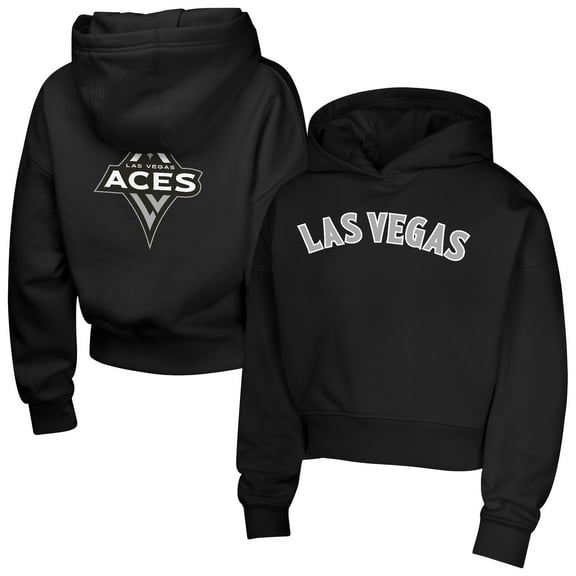 Girls Youth Black Las Vegas Aces Top Closer Fashion Pullover Hoodie