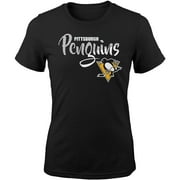 Girls Youth Black Pittsburgh Penguins T-Shirt