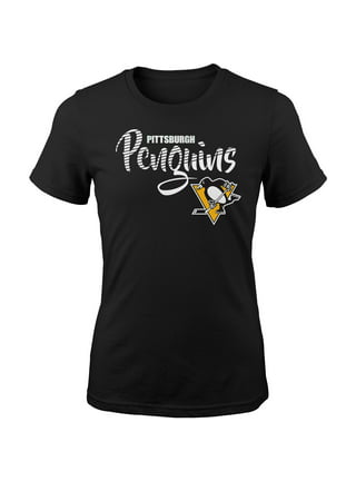 Outerstuff Youth Boys and Girls Black Pittsburgh Penguins Divide T-shirt