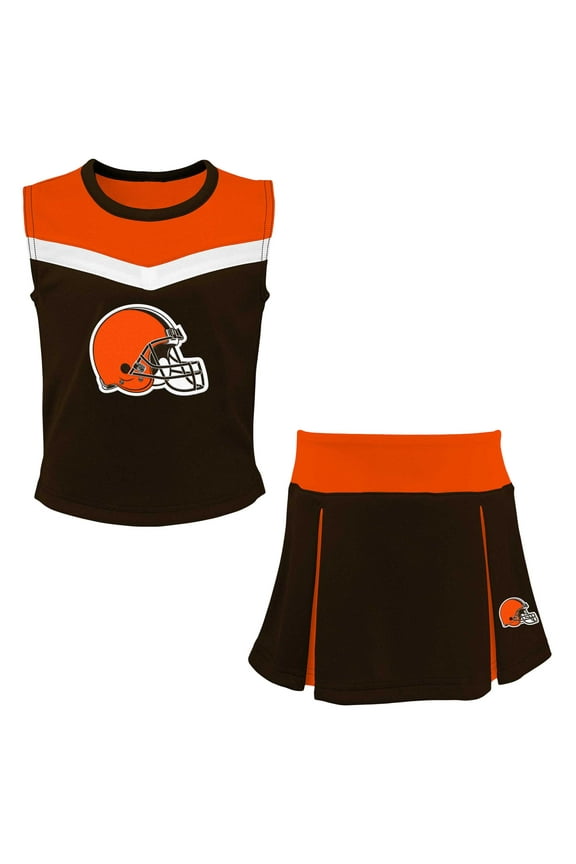 Girls Youth Brown Cleveland Browns Spirit Two-Piece Cheerleader Set
