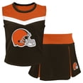 thumbnail image 1 of Girls Youth Brown Cleveland Browns Spirit Two-Piece Cheerleader Set, 1 of 3