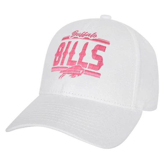 Girls Youth Buffalo Bills All White Structured Adjustable-Hat