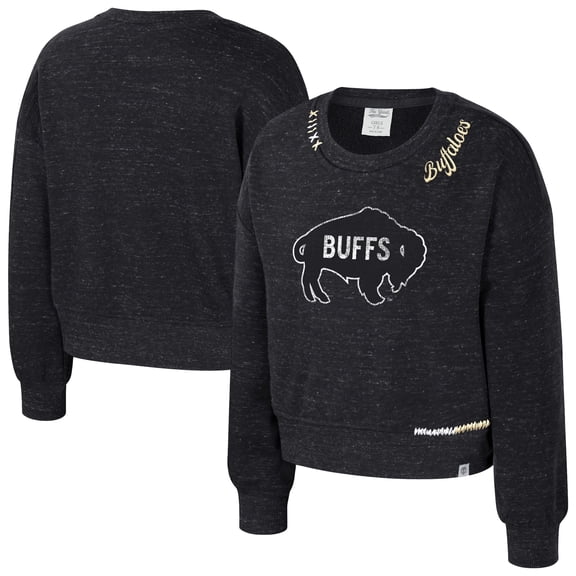 Girls Youth Colosseum  Black Colorado Buffaloes Just a Minute Sweatshirt