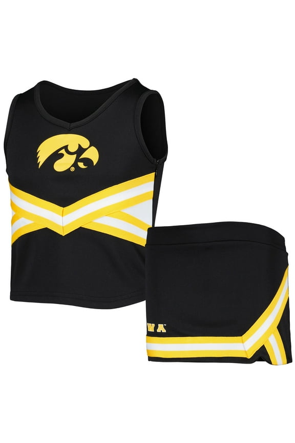 Girls Youth Colosseum Black Iowa Hawkeyes Carousel Cheerleader Set