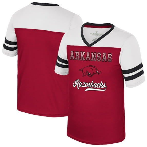 Girls Youth Colosseum Cardinal Arkansas Razorbacks Princess Bubblegum Bling T-Shirt