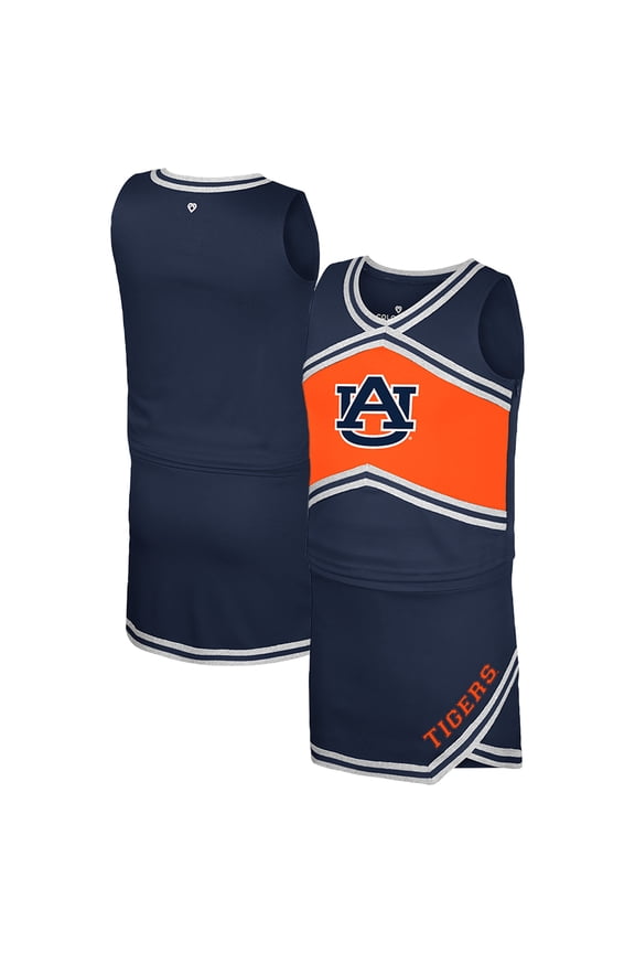 Girls Youth Colosseum Navy Auburn Tigers Cheerleader Top & Skirt Set