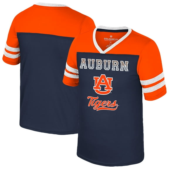 Girls Youth Colosseum Navy Auburn Tigers Princess Bubblegum Bling T-Shirt