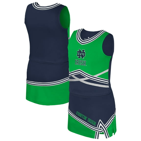 Girls Youth Colosseum Navy Notre Dame Fighting Irish Lollipop Park Cheer Two-Piece Set