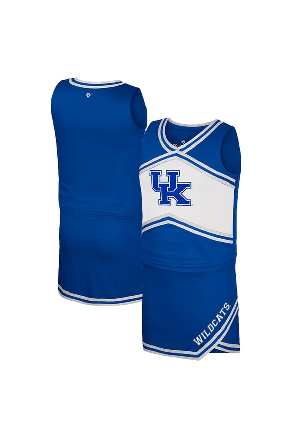 Girls Youth Colosseum Royal Kentucky Wildcats Cheerleader Top & Skirt Set