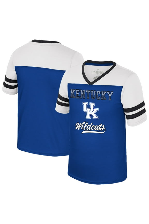 Girls Youth Colosseum Royal Kentucky Wildcats Princess Bubblegum Bling T-Shirt