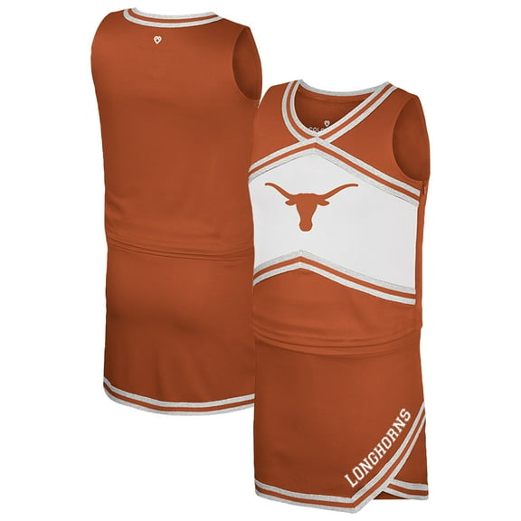 Girls Youth Colosseum Texas Orange Texas Longhorns Cheerleader Top & Skirt Set