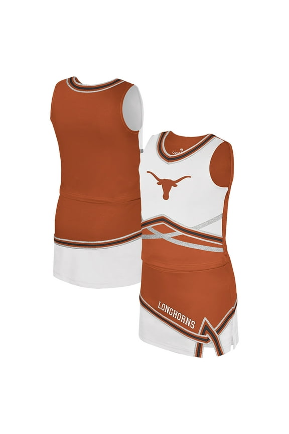 Girls Youth Colosseum Texas Orange Texas Longhorns Lollipop Park Cheer Two-Piece Set
