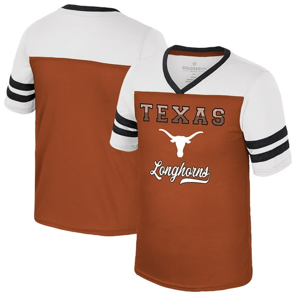 Girls Youth Colosseum Texas Orange Texas Longhorns Princess Bubblegum Bling T-Shirt
