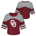 thumbnail image 1 of Girls Youth Crimson Oklahoma Sooners Sunday Friday Sleeve Stripe Jersey T-Shirt, 1 of 3